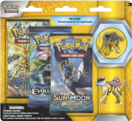 Legendary Beasts Raikou Pin 3-Pack Blister - ZardoCards