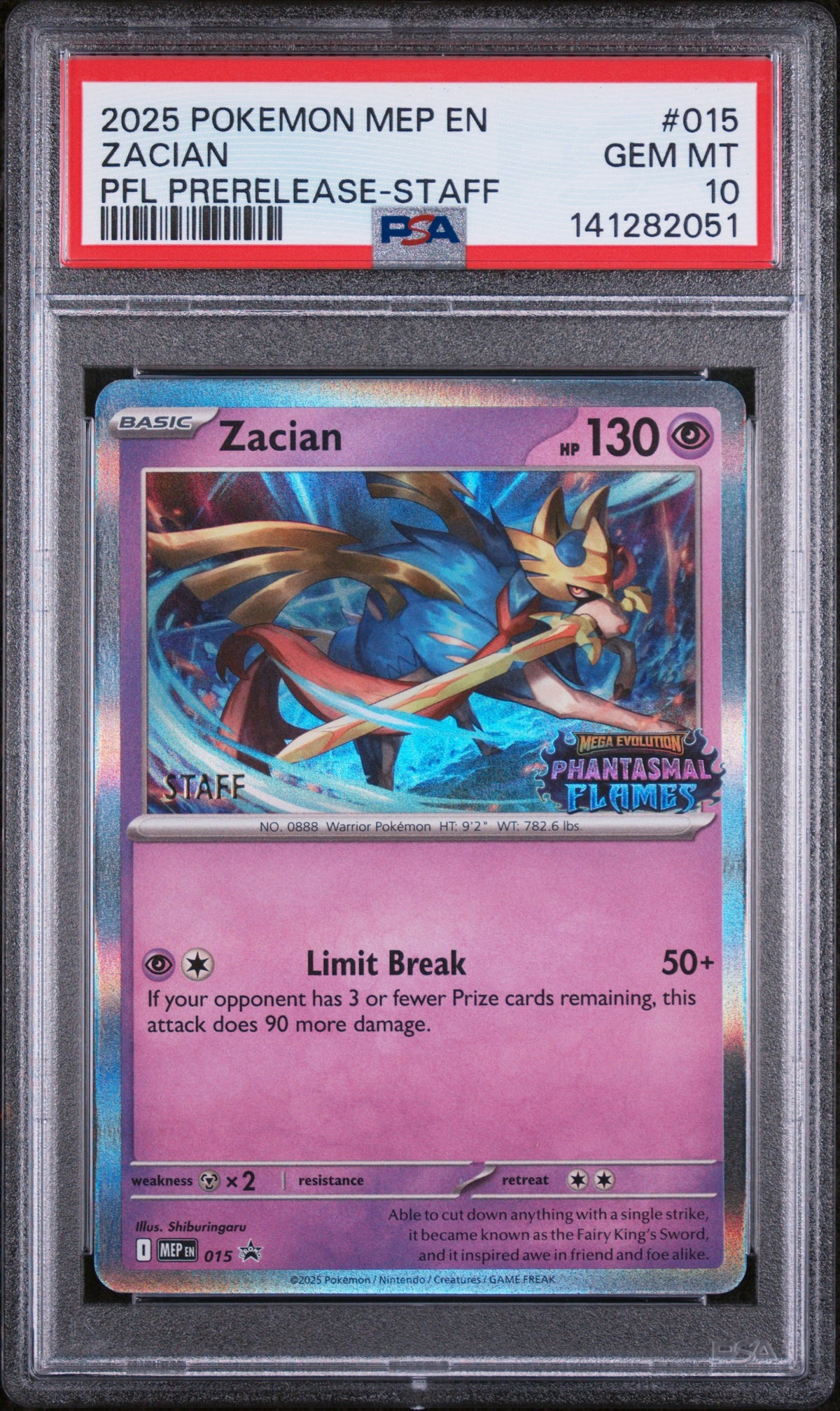 PSA 10Zacian #15 MEP Black Star Promo