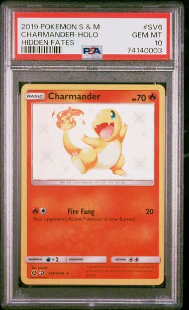 PSA 10 SHINY CHARMANDER HIDDEN FATES
