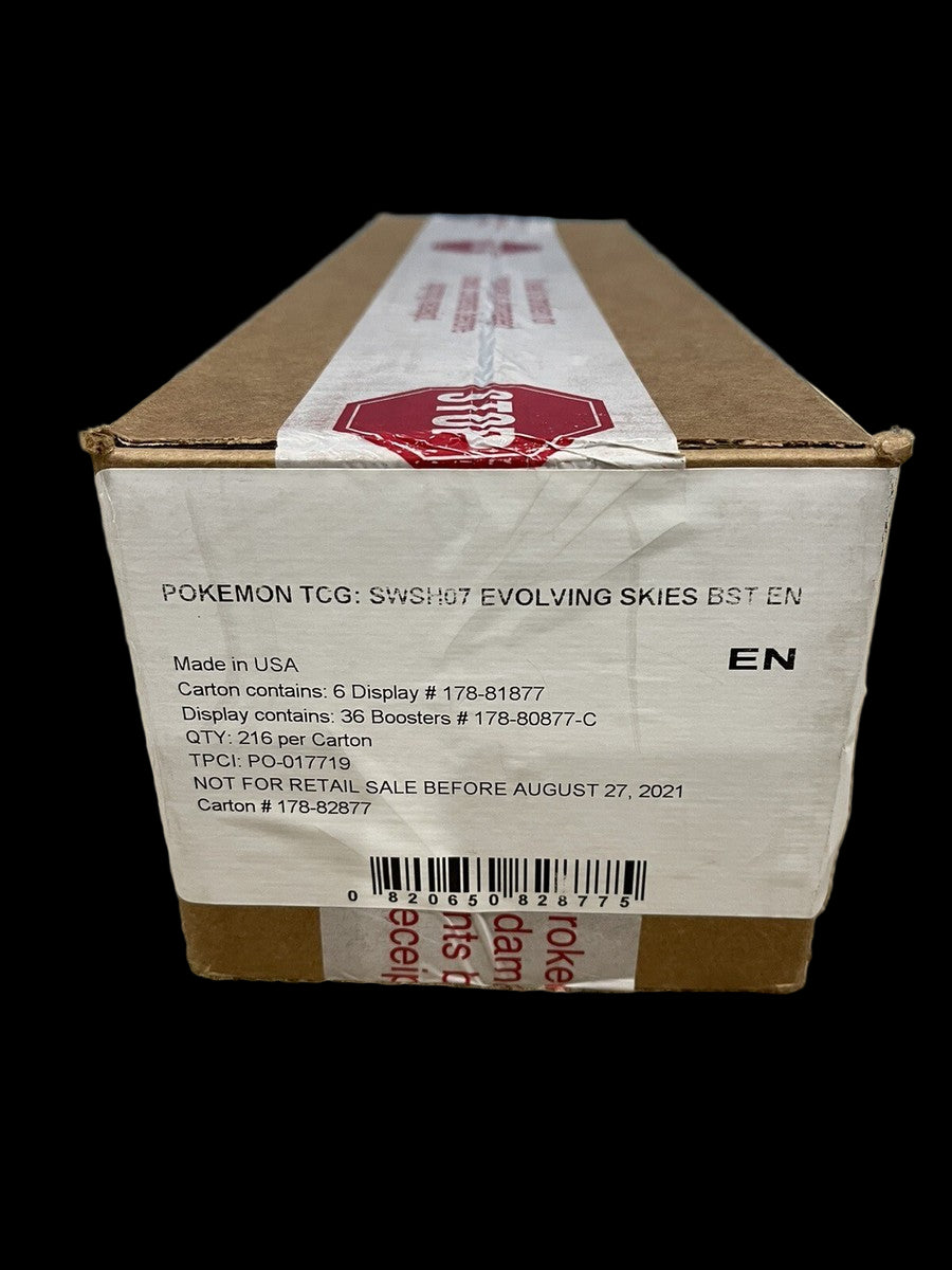 evolving skies booster box sealed Evolving Skies Booster Box Sealed Case First Print