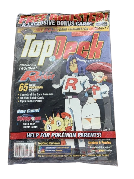 Top Deck Magazines (WOTC) - May 2000 No. 6 SEALED with FOSSIL Booster Pack & Dark Charmeleon Promo