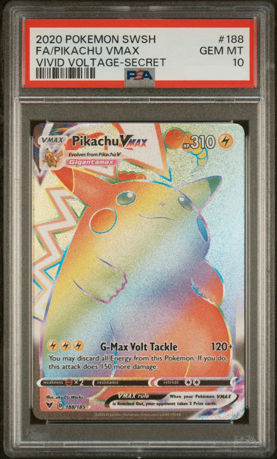PSA 10 FA/PIKACHU VMAX VIVID VOLTAGE-SECRET