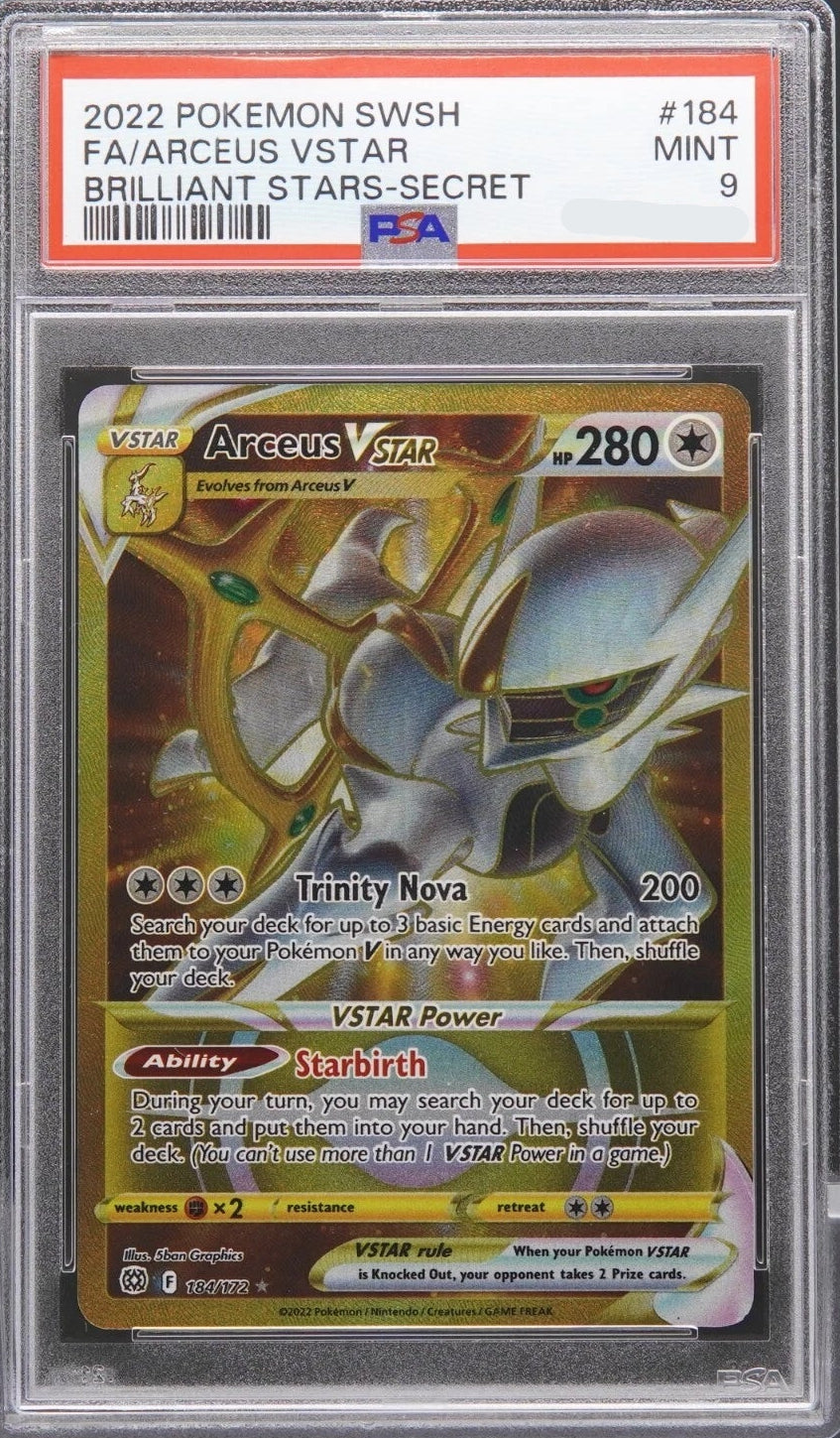 pokemon arceus vstar card Trading Game S9 120/100 HR (Rank A) VSTAR Power Ability Arceus VSTAR GG70 Crown Zenith