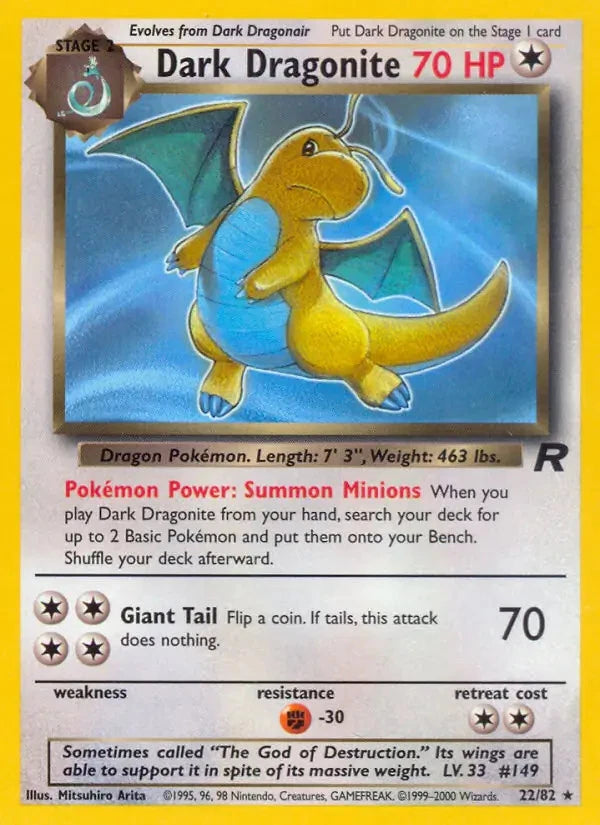 Dark Dragonite (5/82) - Team Rocket Unlimited Holofoil