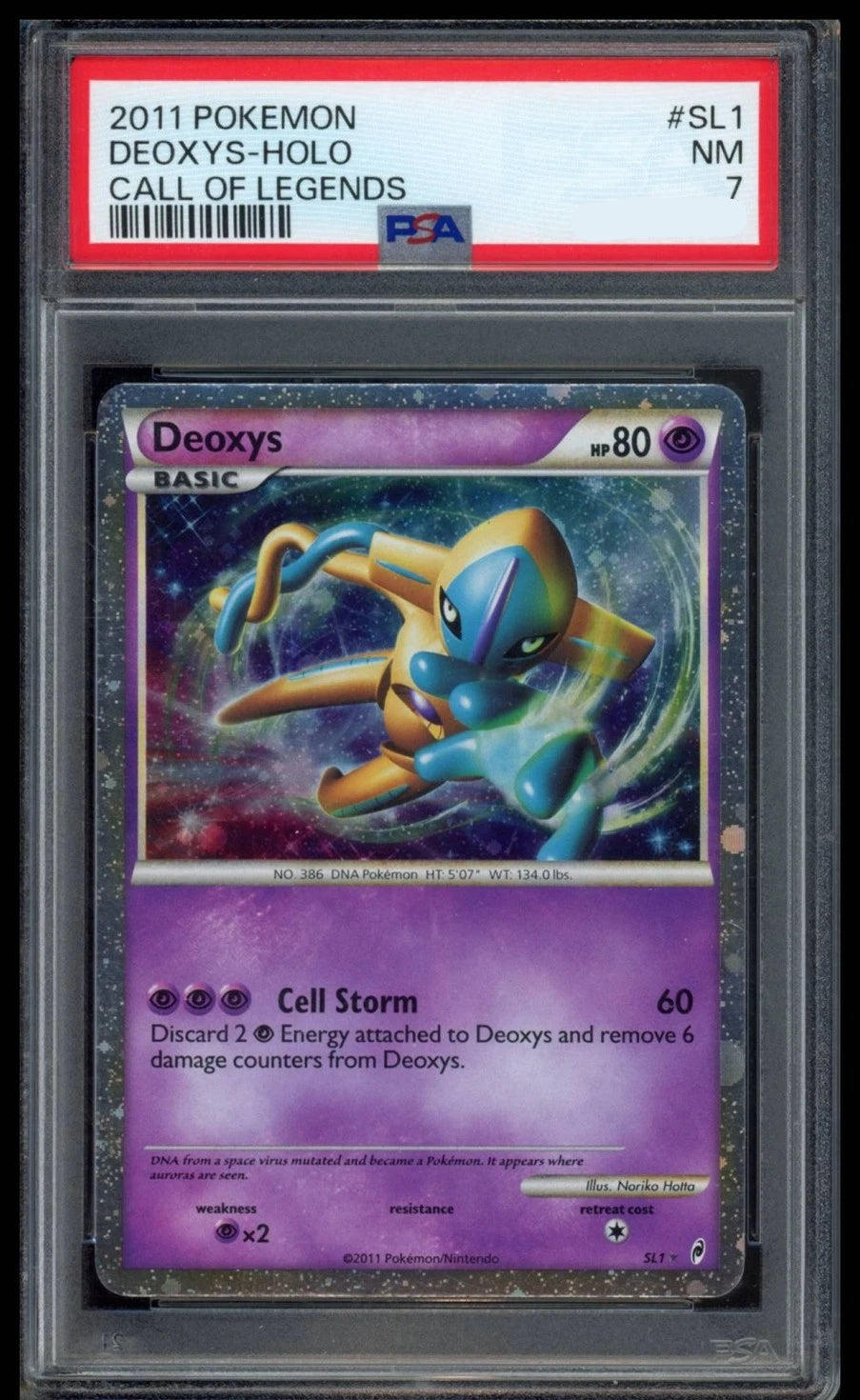 PSA 7 DEOXYS-HOLO CALL OF LEGENDS