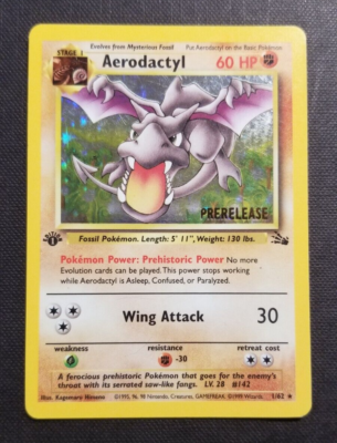 Aerodactyl - 1/62 - Holo 1st Edition Prerelease