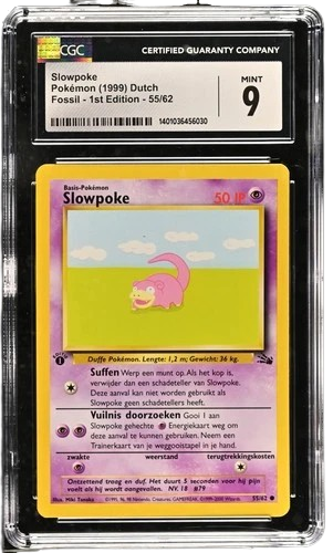 CGC 9 SLOWPOKE FOSSIL 1ST ED.