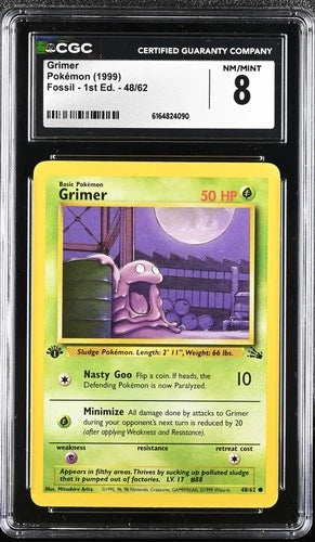 CGC 8 GRIMER FOSSIL 1ST ED