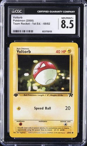 CGC 8.5 VOLTORB TEAM ROCKET 1ST ED