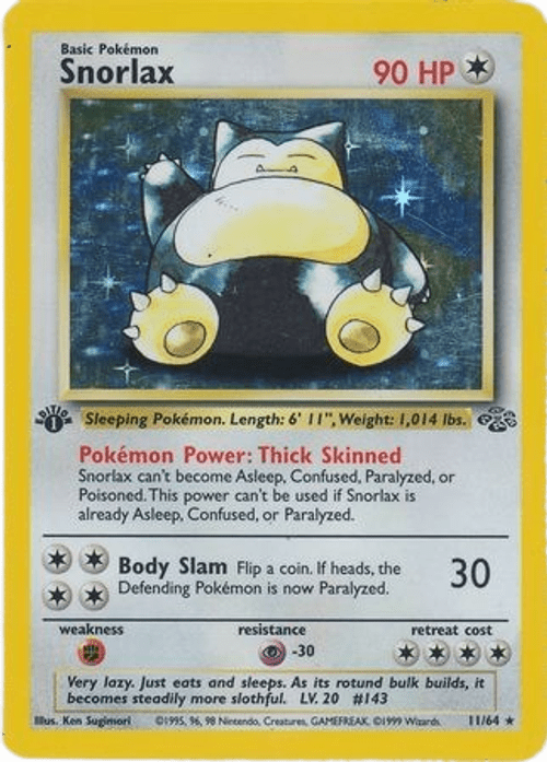 Snorlax - 11/64 - Holo 1st Edition - ZardoCards