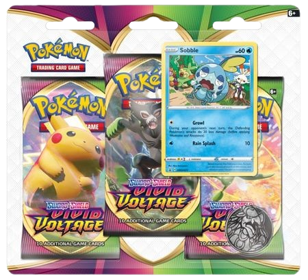 Pokemon TCG Sword & Shield Vivid Voltage 3 Pack Blister