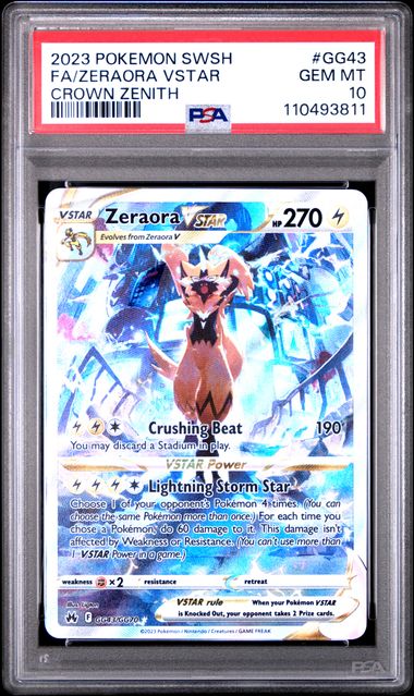 PSA 10 ZERAORA VSTAR CROWN ZENITH