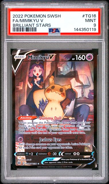 PSA 9 FA/MIMIKYU V BRILLIANT STARS