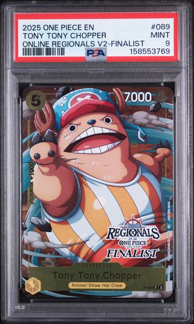 PSA 9 TONY TONY CHOPPER ONLINE REGIONALS V2-FINALIST