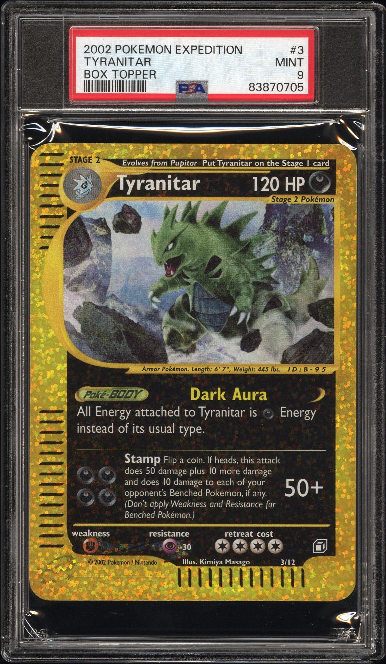 PSA 9 TYRANITAR BOX TOPPER