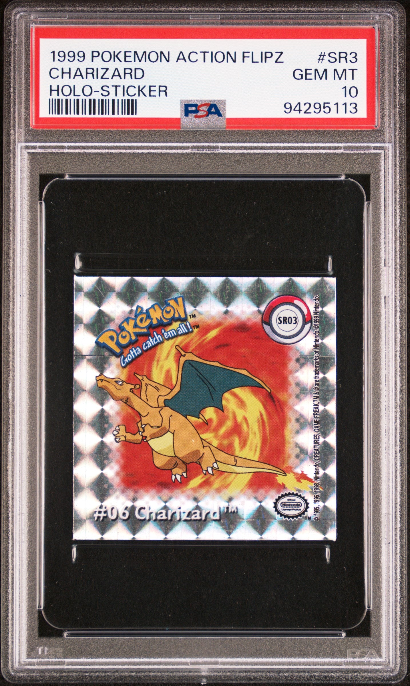 PSA 10 CHARIZARD HOLO-STICKER