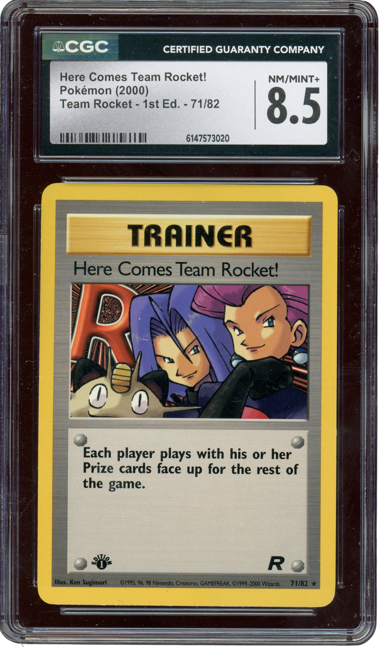 CGC 8.5 HERE COMES TEAM ROCKET! 1ST ED TEAM ROCKET