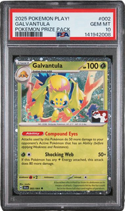 PSA 10 GALVANTULA COSMO HOLO PRIZE PACK 