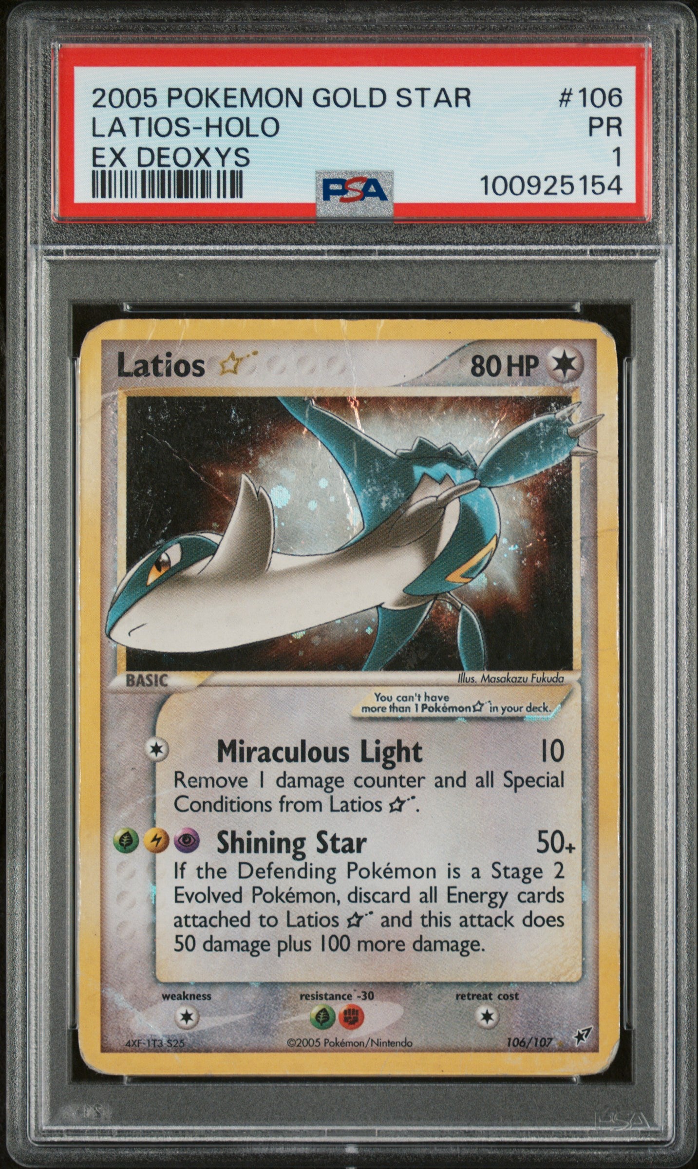 PSA 1 LATIOS-HOLO EX DEOXYS