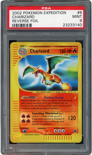 PSA 9 CHARIZARD REVERSE FOIL EXPEDITION 
