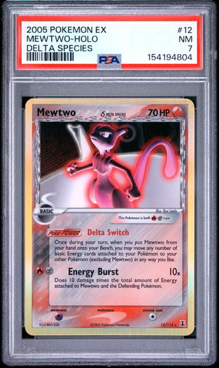 PSA 7 MEWTWO HOLO DELTA SPECIES