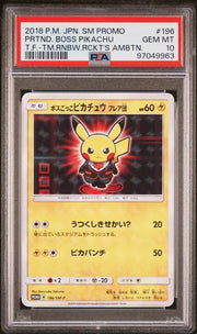 PSA 10 BOSS PIKACHU 196