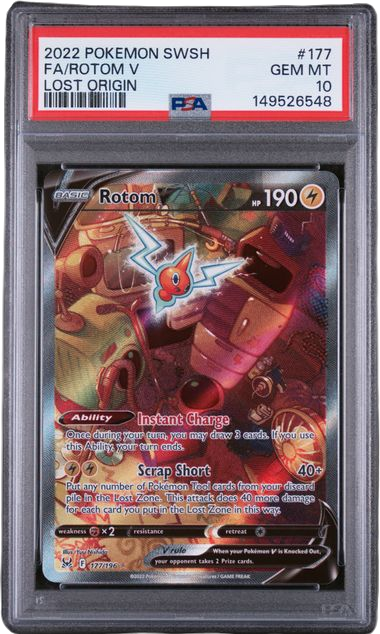 PSA 10 FA/ROTOM V LOST ORIGIN 