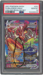 PSA 10 FA/BLAZIKEN VMAX CHILLING REIGN *CRACKED* 
