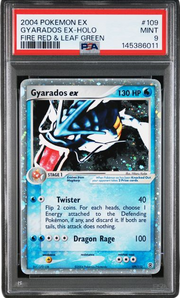 PSA 9 GYARADOS EX HOLO FIRE RED & LEAF GREEN 