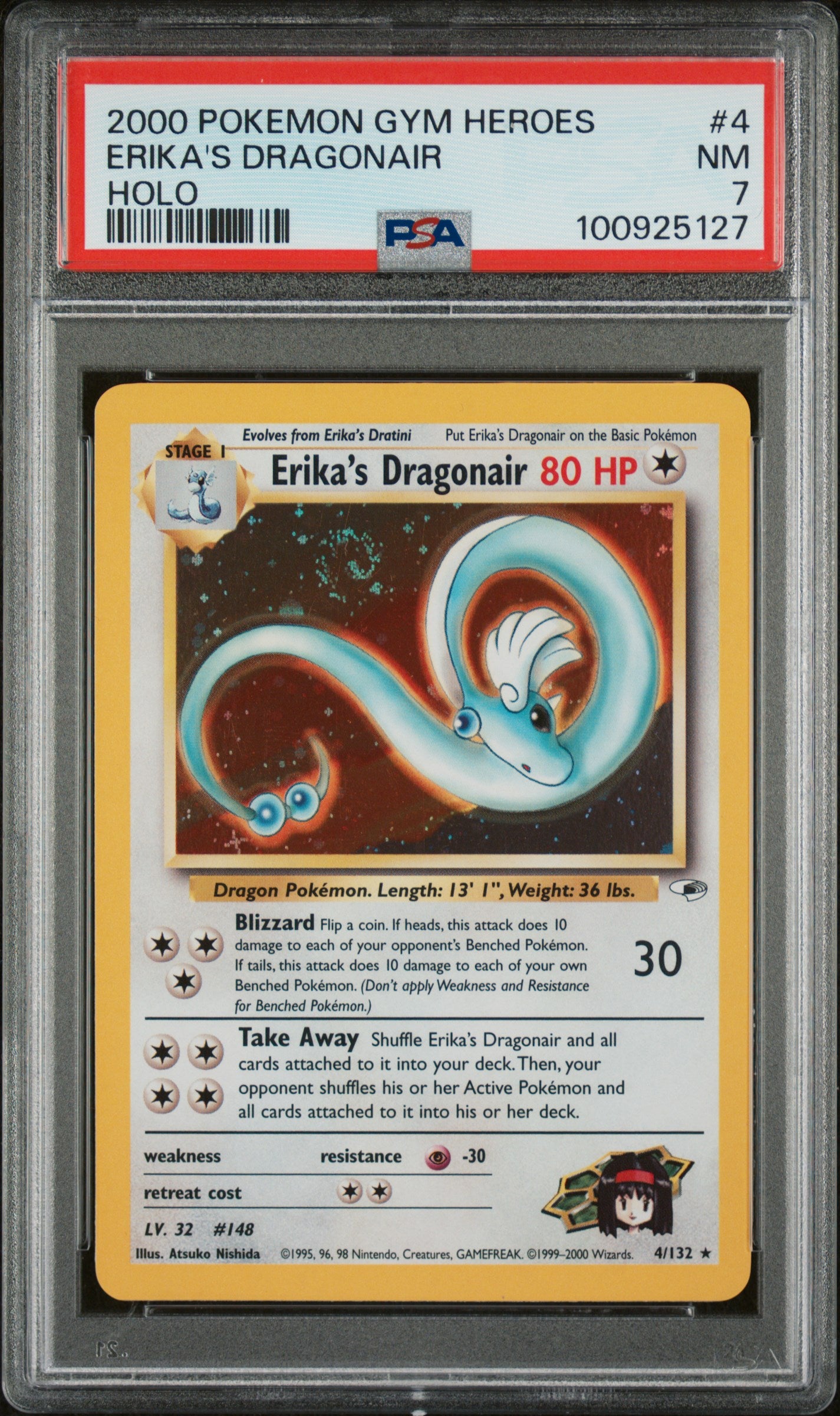 PSA 7 ERIKA'S DRAGONAIR HOLO