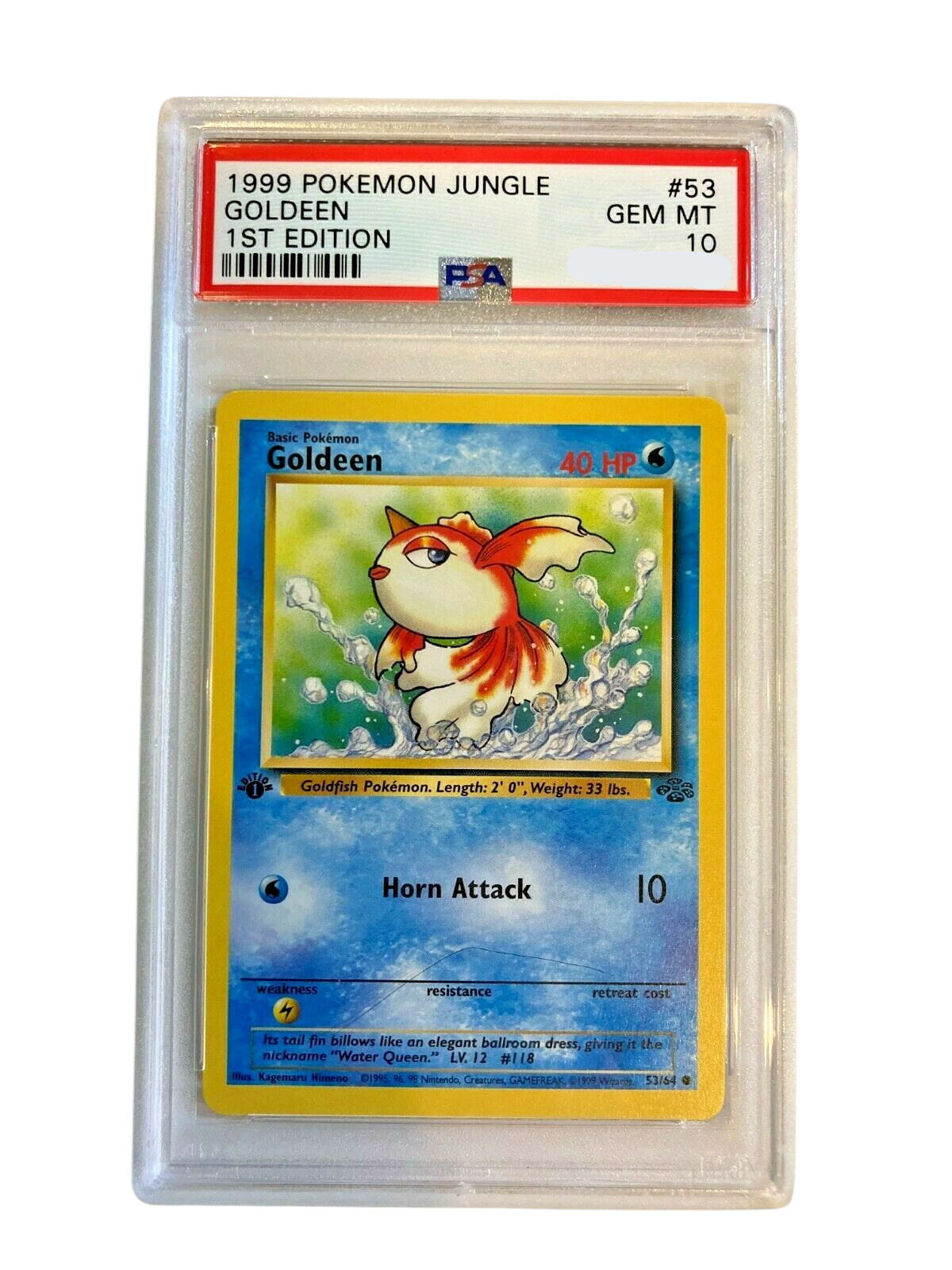 PSA 10 GOLDEEN 1ST EDITION JUNGLE 1999