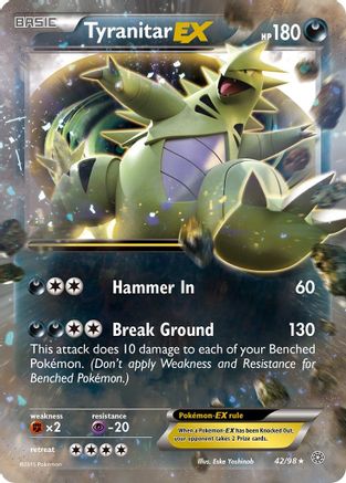 Tyranitar EX (42/98) - XY  Ancient Origins Holofoil