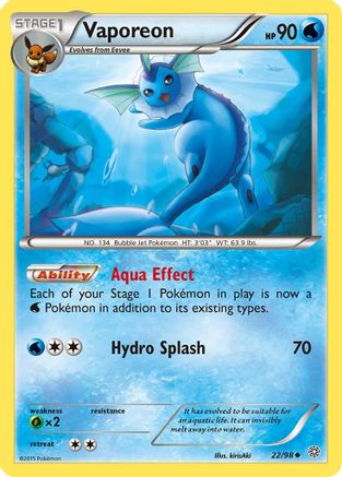 Vaporeon (22/98) - XY  Ancient Origins