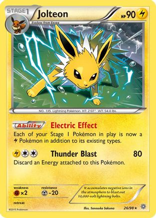 Jolteon (26/98) - XY  Ancient Origins Holofoil