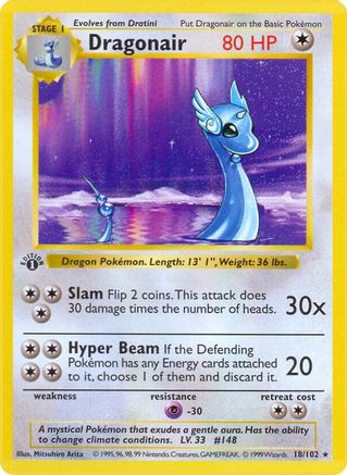 Dragonair (18/102) - Base Set Shadowless 1st Edition