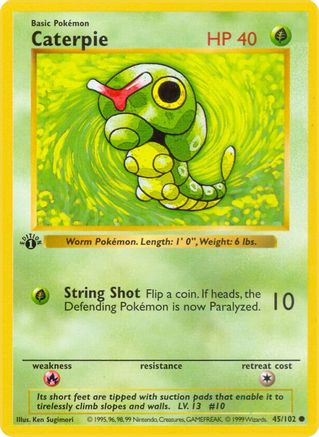 Caterpie (45/102) - Base Set Shadowless 1st Edition