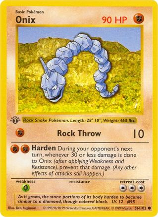Onix (56/102) - Base Set Shadowless 1st Edition