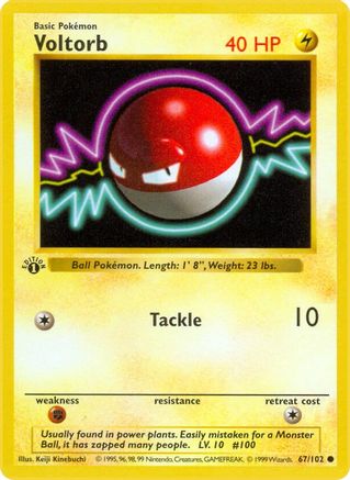 Voltorb (67/102) - Base Set Shadowless 1st Edition