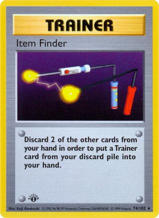 Item Finder (74/102) - Base Set Shadowless 1st Edition