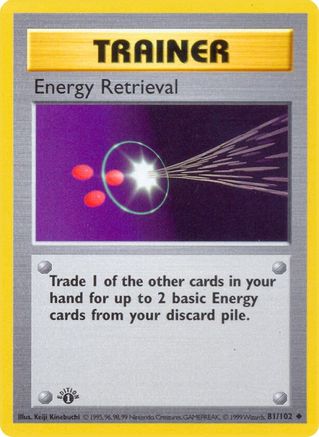 Energy Retrieval (81/102) - Base Set Shadowless 1st Edition