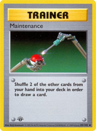Maintenance (83/102) - Base Set Shadowless 1st Edition