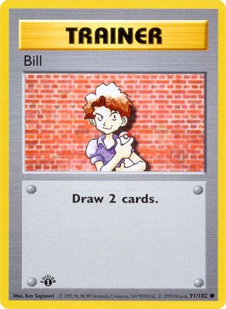Bill (91/102) - Base Set Shadowless 1st Edition