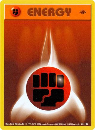 Fighting Energy (97/102) - Base Set Shadowless 1st Edition