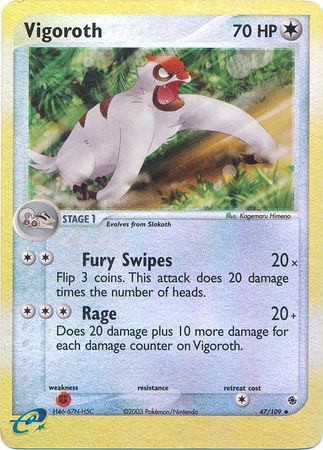 Vigoroth (47/109) - Ruby and Sapphire Reverse Holofoil