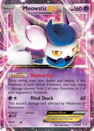 Meowstic EX (37/83) - Generations Holofoil