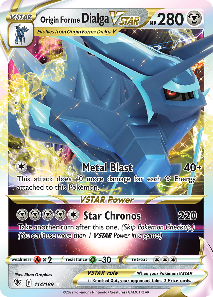 Origin Forme Dialga VSTAR (114/189) - SWSH10 Astral Radiance Holofoil