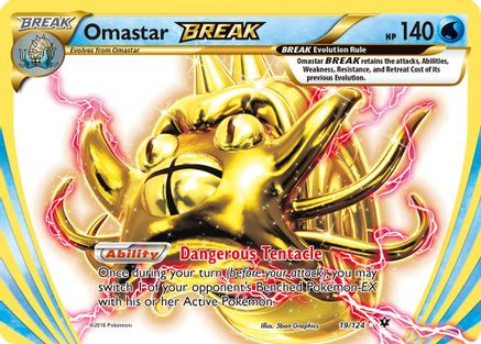 Omastar BREAK (19/124) - XY  Fates Collide Holofoil