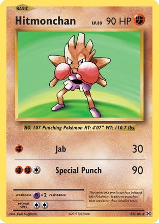 Hitmonchan (62/108) - XY  Evolutions Holofoil