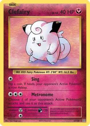 Clefairy (63/108) - XY  Evolutions Holofoil