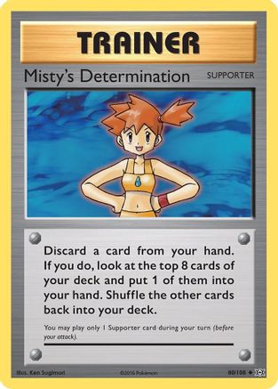 Misty's Determination (80/108) - XY  Evolutions Reverse Holofoil